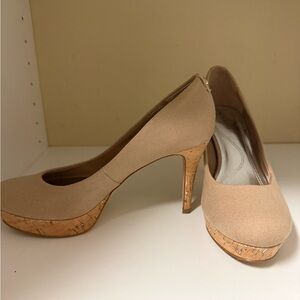 Tahari Beige Platform Heels